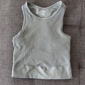 Abercrombie YPBGray Ribbed Women's Razor Back Top